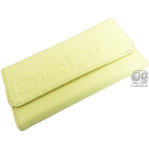 BEBE Yellow Lila Wallet Clutch Bag